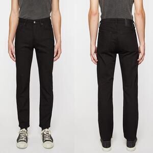 Acne Studios River Black Slim Fit Straight Leg‎ Jeans Mens Size 42 - EU 34